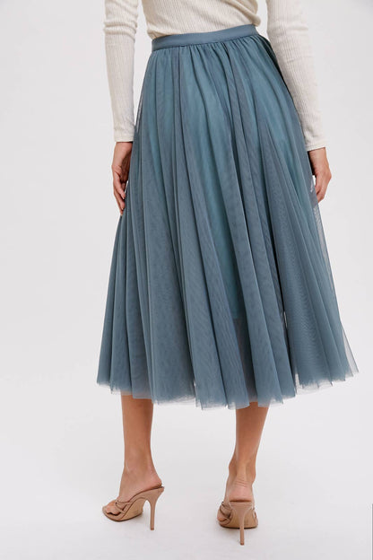 TULLE MIDI SKIRT