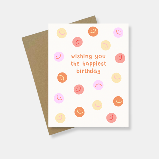 Smiley Birthday Greeting Card