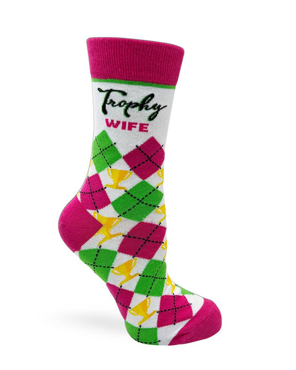 Trophy Wife Ladies' Novelty Crew Socks