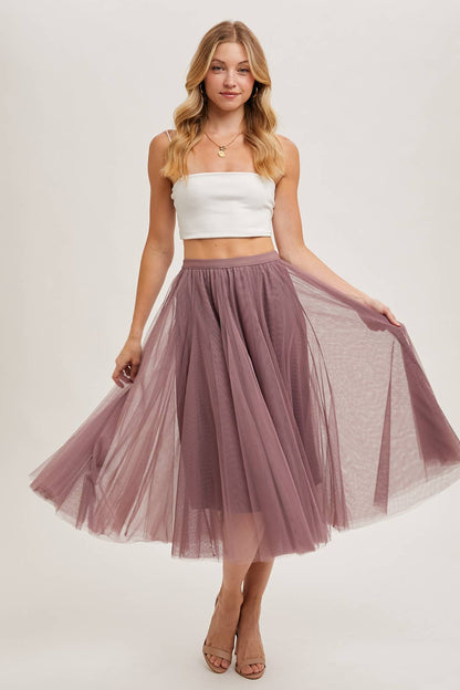 TULLE MIDI SKIRT