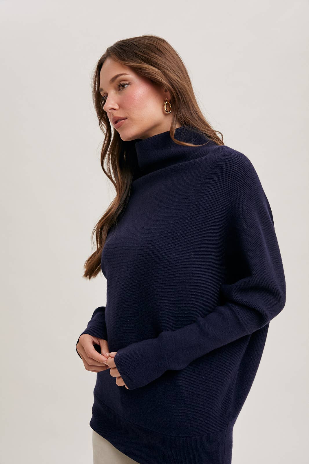 SLOUCH NECK DOLMAN PULLOVER