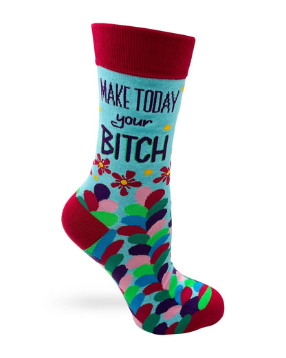 Make Today Your Bitch Ladies' Novelty Crew Socks