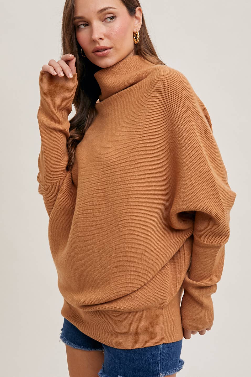 SLOUCH NECK DOLMAN PULLOVER