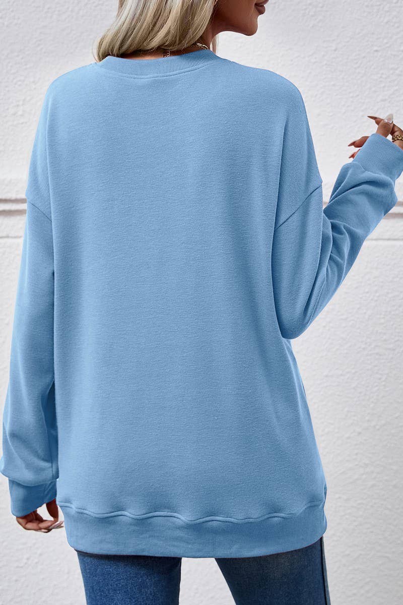 LOOSE ROUND NECK PLUSH SWEATSHIRT_CWTSTL0649