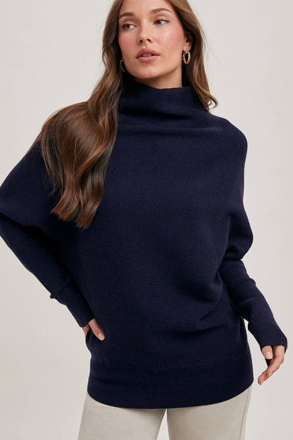 SLOUCH NECK DOLMAN PULLOVER