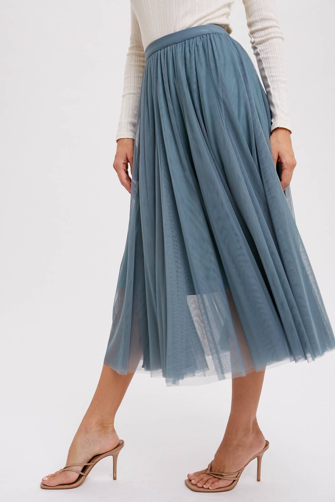 TULLE MIDI SKIRT