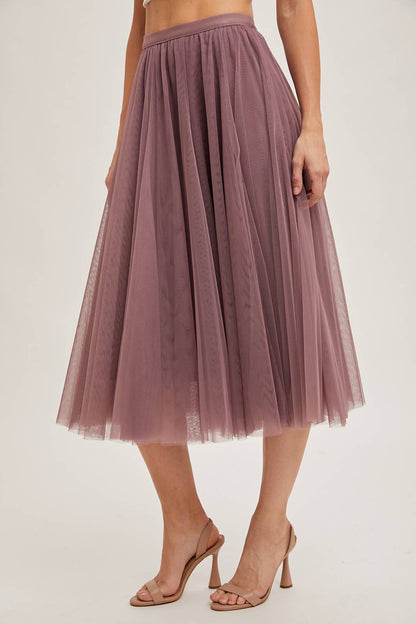 TULLE MIDI SKIRT
