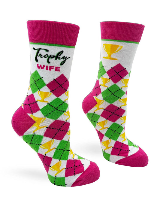 Trophy Wife Ladies' Novelty Crew Socks