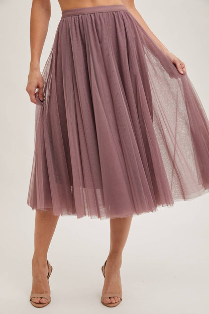 TULLE MIDI SKIRT
