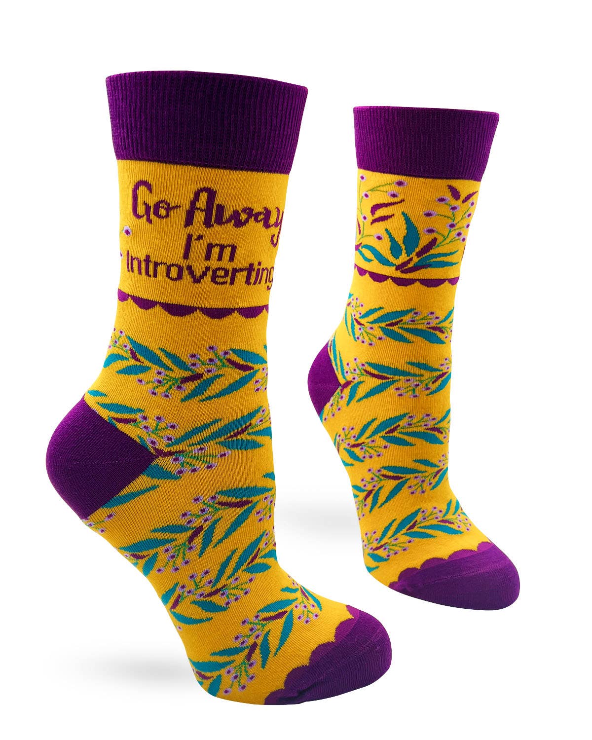 Go Away I'm Introverting Women's Novelty Crew Socks