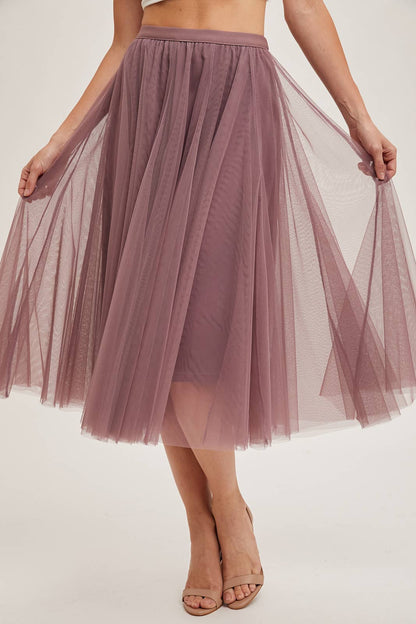 TULLE MIDI SKIRT